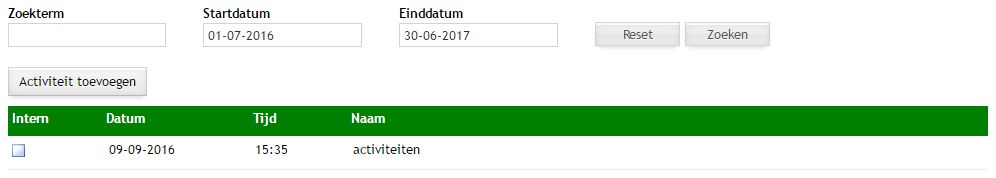 Algemeen - Activiteiten
