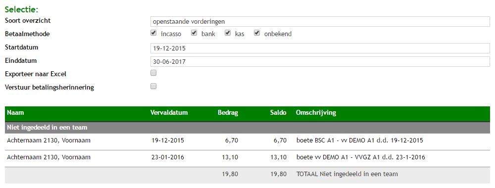Export - Vorderingen