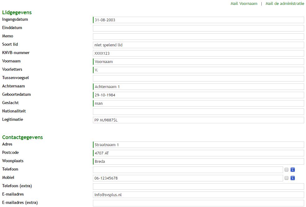 Leden - Algemene gegevens