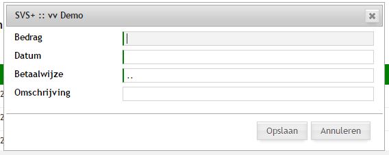 Leden - Betalingen bewerken