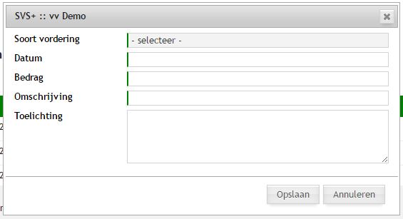 Leden - Vorderingen bewerken