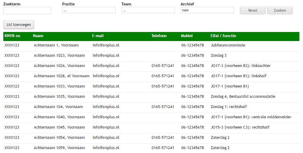 Leden zoeken