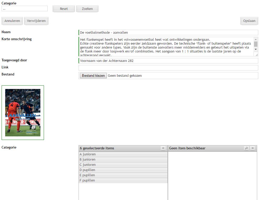 Trainingen - Oefenstof