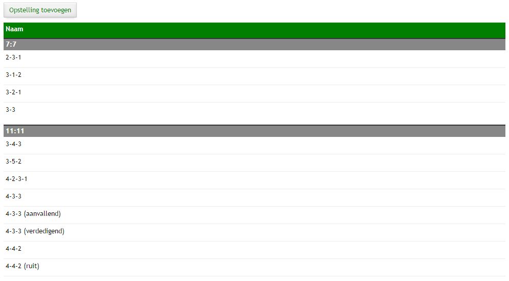 Algemeen - Opstellingen