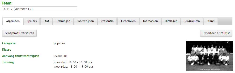 Teams - Algemene gegevens
