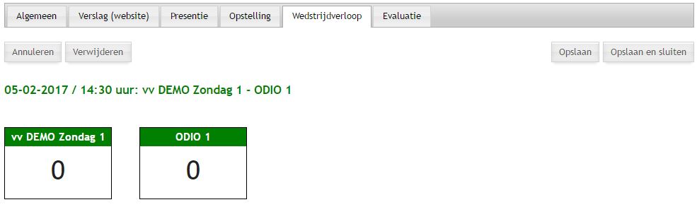 Wedstrijden - bewerken